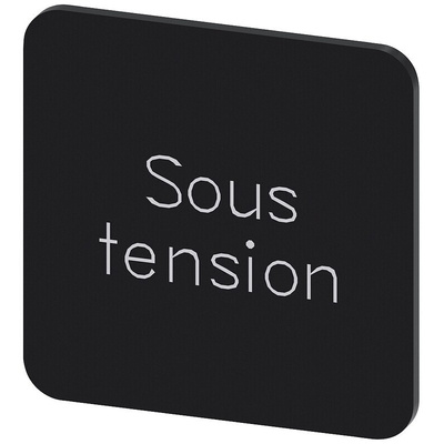 Siemens Labeling plate, Sous Tension