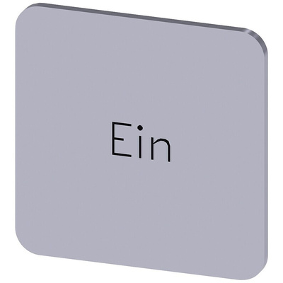 Siemens Labeling plate, Ein