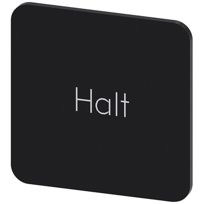 Siemens Labeling plate, Halt