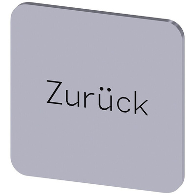 Siemens Labeling plate, Zurück