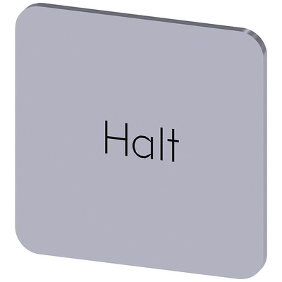 Siemens Labeling plate, Halt