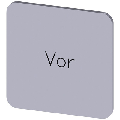 Siemens Labeling plate, Vor