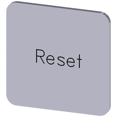 Siemens Labeling plate, Reset