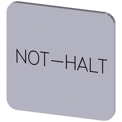 Siemens Labeling plate, Not - Halt