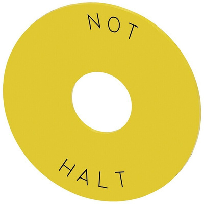 Siemens EMERGENCY STOP plate, Not - Halt