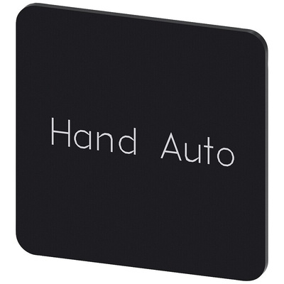 Siemens Labeling plate, Hand - Auto