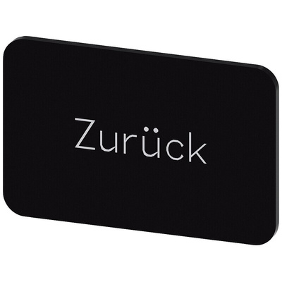 Siemens Labeling plate, Zurück