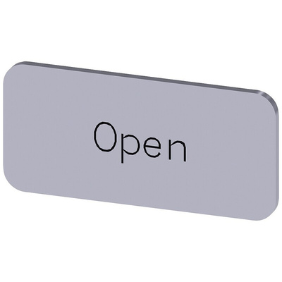 Siemens Labeling plate, Open