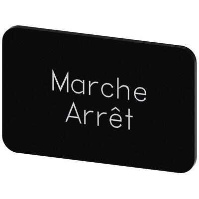 Siemens Labeling plate, Marche Arrêt