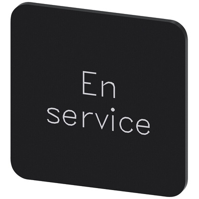 Siemens Labeling plate, En service
