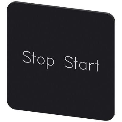 Siemens Labeling plate, Stop - Start