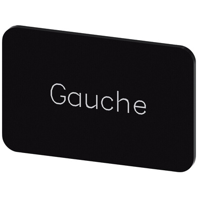 Siemens Labeling plate, Gauche
