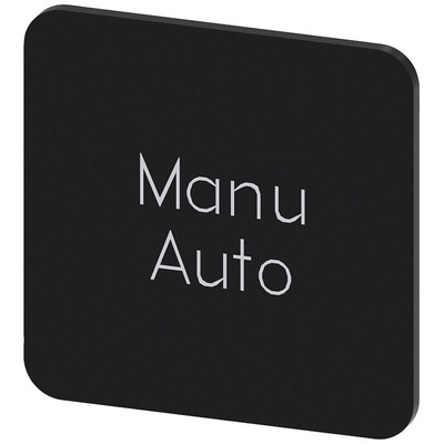 Siemens Labeling plate, Manu - Auto