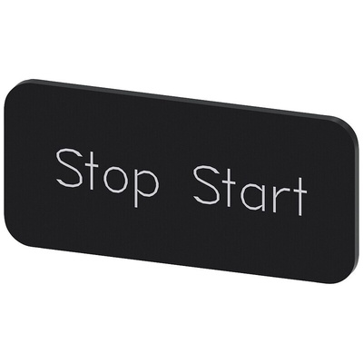 Siemens Labeling plate, Stop - Start