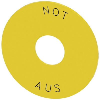 Siemens EMERGENCY STOP plate, Not - Aus