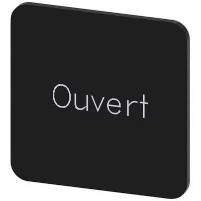 Siemens Labeling plate, Ouvert