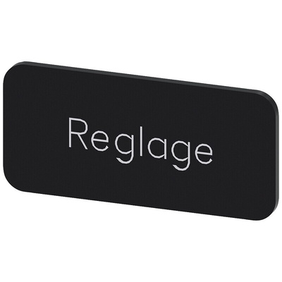 Siemens Labeling plate, Réglage