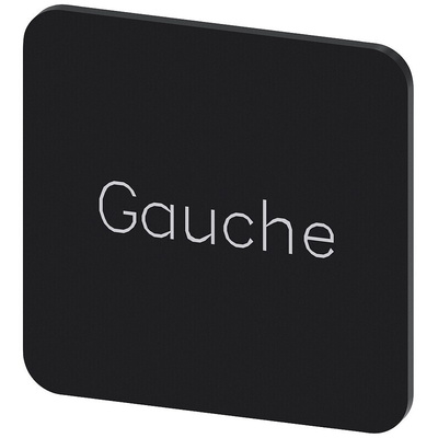 Siemens Labeling plate, Gauche