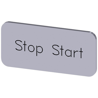Siemens Labeling plate, Stop - Start