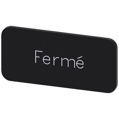 Siemens Labeling plate, Fermé