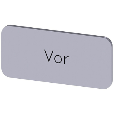 Siemens Labeling plate, Vor