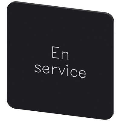 Siemens Labeling plate, En service