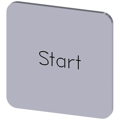 Siemens Labeling plate, Start