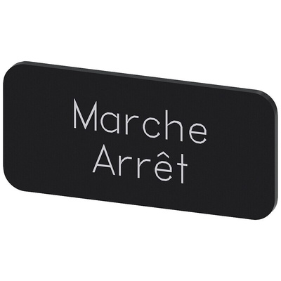 Siemens Labeling plate, Marche Arrêt