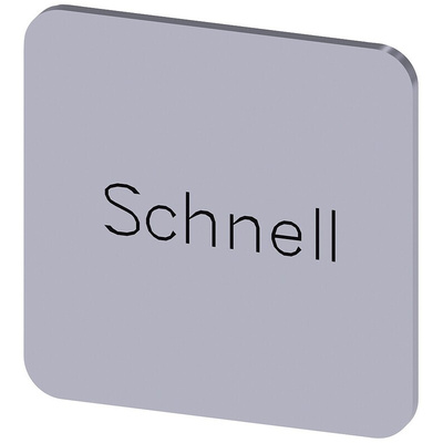Siemens Labeling plate, Schnell