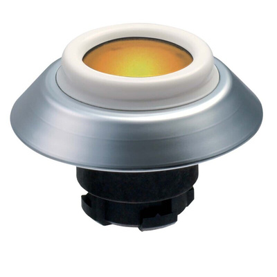 Schmersal NDLGB Series Yellow Illuminated Momentary Push Button, 22.3mm Cutout, IP67, IP69K