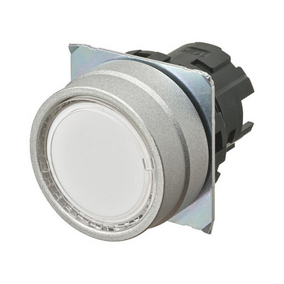 Omron A22NZ Series White Momentary Push Button Head, 22mm Cutout