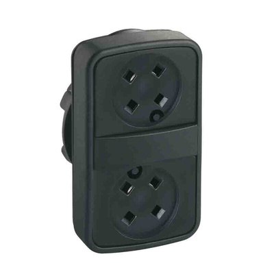 Schneider Electric Harmony XB5 Series Black Momentary Push Button Head, 22mm Cutout