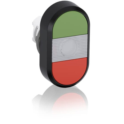 ABB MPD1 Series Green, Red Momentary Push Button Head, 22.5mm Cutout