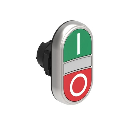 Lovato LPCBL71 Series Green, Red Spring Return Push Button, 22mm Cutout