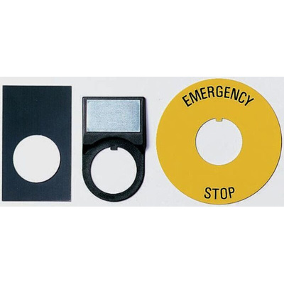 BACO Legend Plate for Use with BACO Series, Emergency Stop