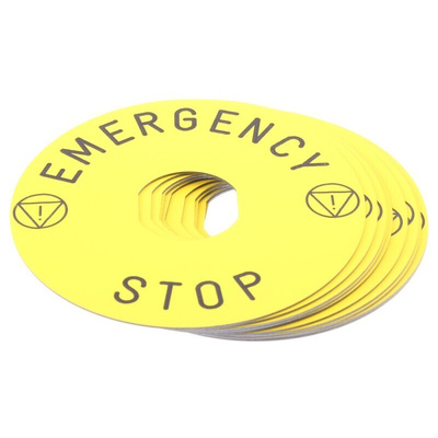 Schneider Electric Legend for Use with XALE Series, XALK Series, XB4 Series, XB5 Series, XLAD Series, Emergency Stop
