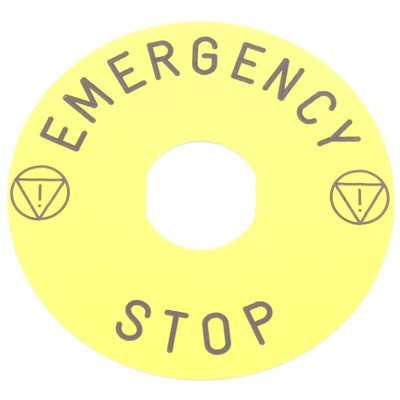 Schneider Electric Legend for Use with XALE Series, XALK Series, XB4 Series, XB5 Series, XLAD Series, Emergency Stop