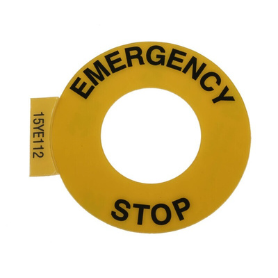 Allen Bradley Legend Plate for Use with 800F Series, Emergency Stop