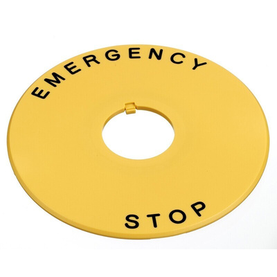 Idec Nameplate for Use with XW Series, Emergency Stop