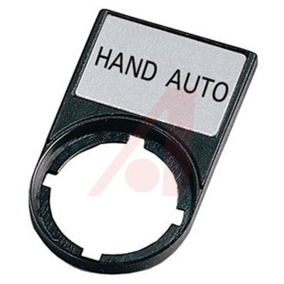 Eaton Legend Plate for Use with 22.5 mm Modular Pushbuttons, Hand - Auto