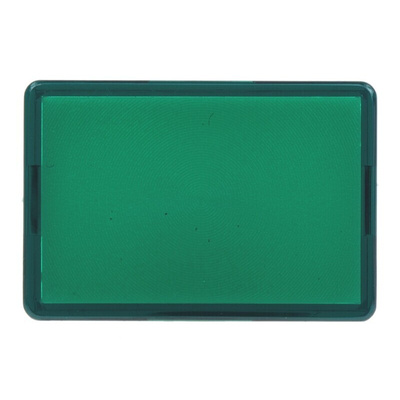 Green Rectangular Push Button Lens