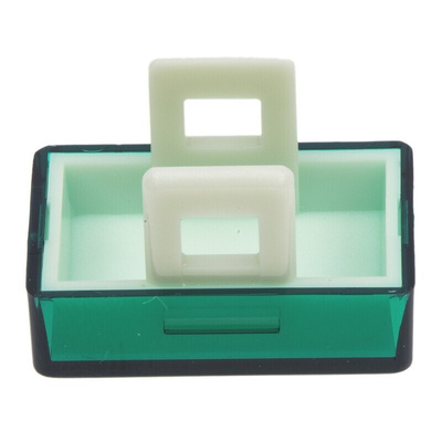 Green Rectangular Push Button Lens