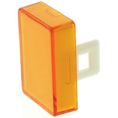 Orange Rectangular Push Button Lens for use with Push Button Switch