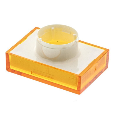 Orange Rectangular Push Button Lens for use with TP2 Series