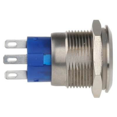 RS PRO Illuminated Push Button Switch, Latching, Panel Mount, 19mm Cutout, DPDT, Green LED, 250V ac, IP67