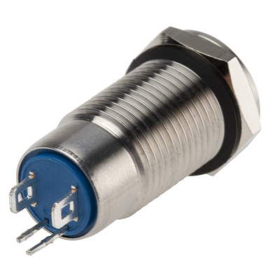 RS PRO Illuminated Push Button Switch, Latching, Panel Mount, 12mm Cutout, SPST, Red LED, 12V ac/dc, IP40