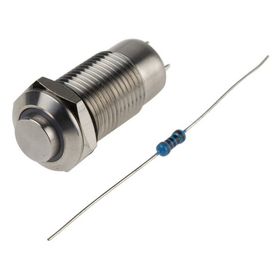 RS PRO Illuminated Push Button Switch, Latching, Panel Mount, 12mm Cutout, SPST, Red LED, 12V ac/dc, IP40