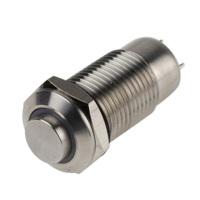 RS PRO Illuminated Push Button Switch, Latching, Panel Mount, 12mm Cutout, SPST, Red LED, 12V ac/dc, IP40