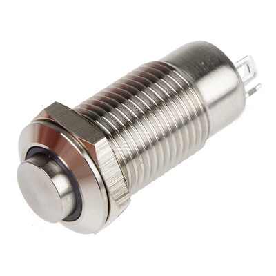 RS PRO Illuminated Push Button Switch, Latching, Panel Mount, 12mm Cutout, SPST, Red LED, 24V ac/dc, IP40