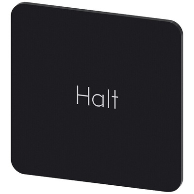 Siemens Labeling plate, Halt